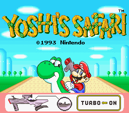 Yoshi's Safari (Europe) Title Screen